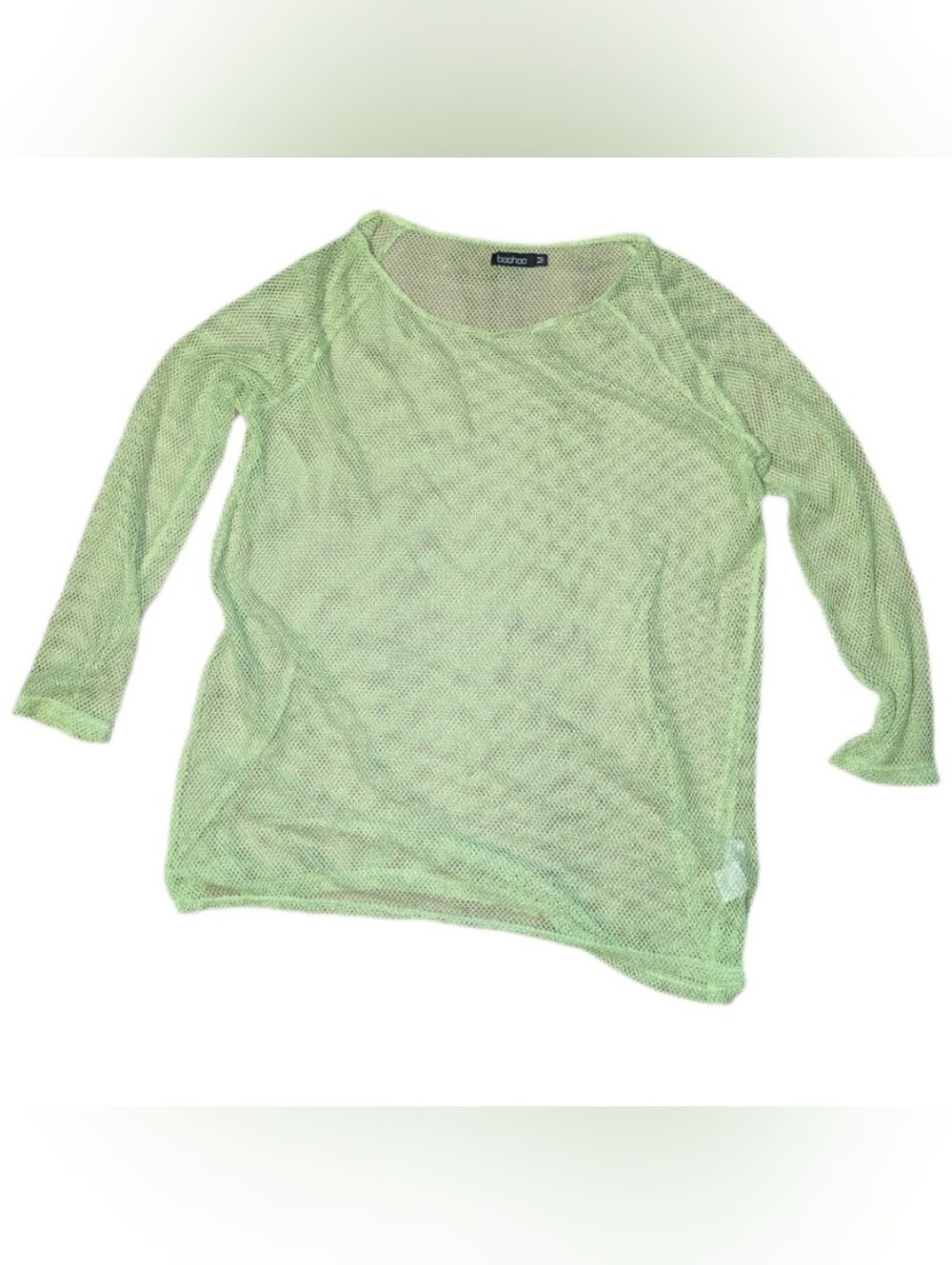 Boohoo Lime Green Mesh Shirt